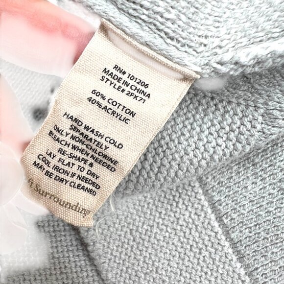 Soft Surrounding Plaid Mock Neck Sweater Gray White Size XS - Picture 8 of 9